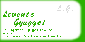 levente gyugyei business card